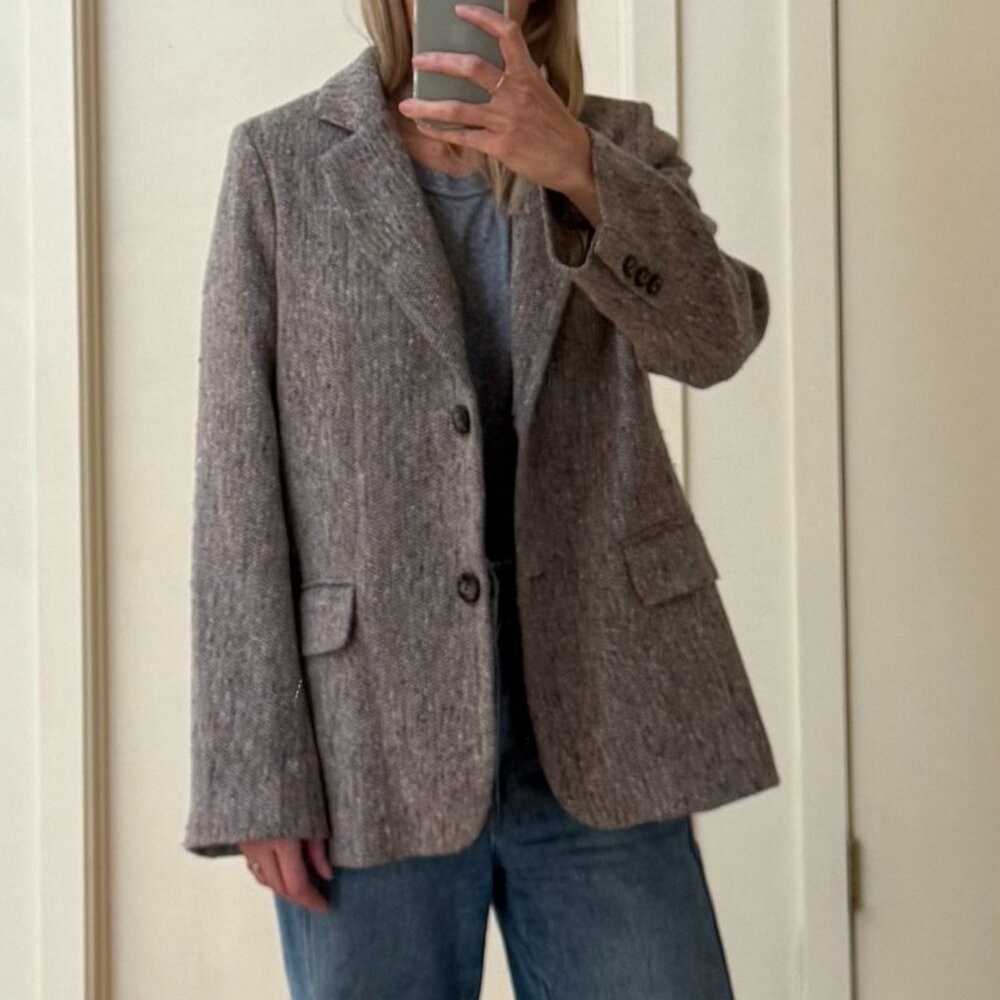 Beautiful Maison Hotel Women's Fall Herringbone Blazer Size Small